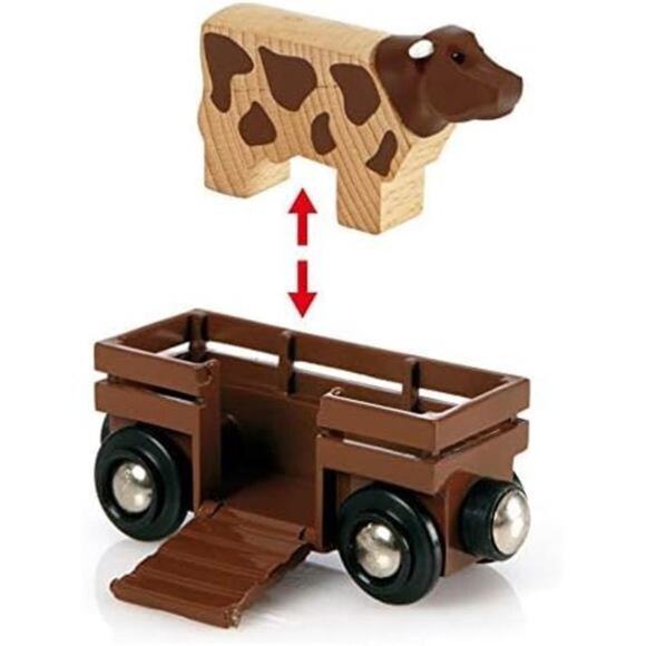 World Farm Railway Set - 20-Piece FSC-Certified Wood Train Set - Picture 5 of 7